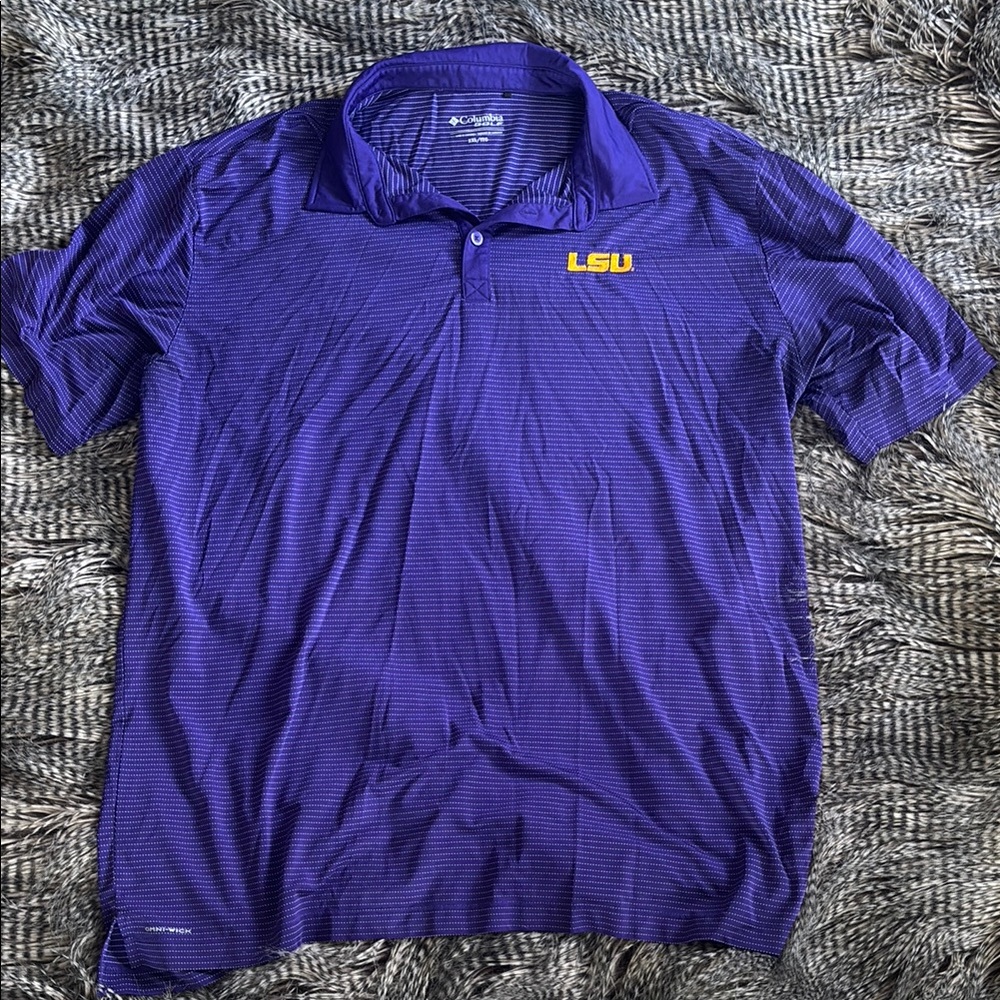 Columbia Purple Polo Shirt with Embroidered Logo